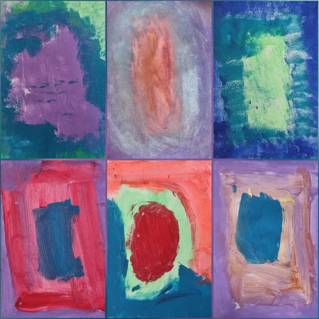 Opere realizzate con il solo gusto di immergersi nel colore. 